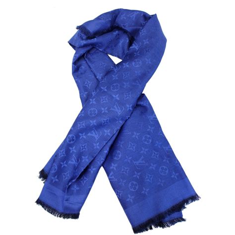 sciarpa blu louis vuitton|louis vuitton monogram scarf.